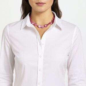 Hot Pink Beaded Statement Necklace Coastal Colorful Gift Spring Summer Y2K